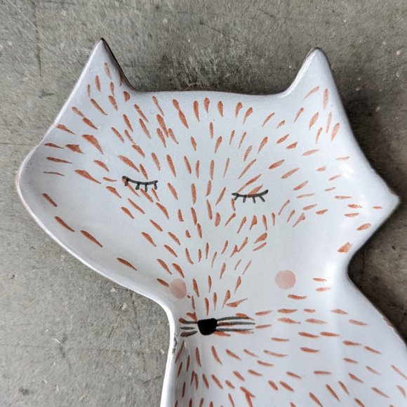 Anthropologie Deep Sleep Ceramic Fox Tricket Tray - Picture 3 of 9